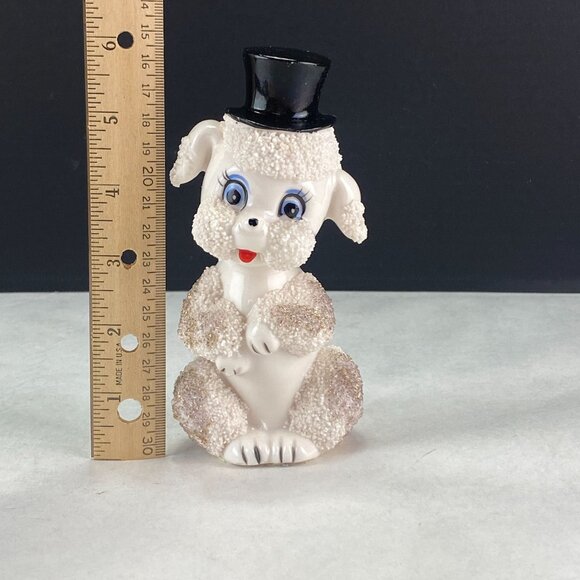 Vintage Spaghetti Poodle With Black Top Hat Figurine - Picture 8 of 8